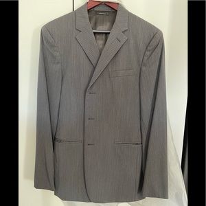 Prada Mens Sports Coat Blazer Suit Jacket Pinstripes Size 50R/40R